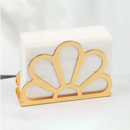 Gold-plated Square Stainless Steel Napkin Holder