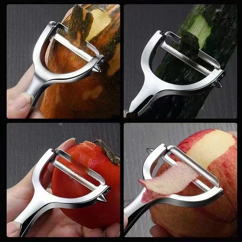 Stainless Steel Vegetable Peeler with Ergonomic Handle