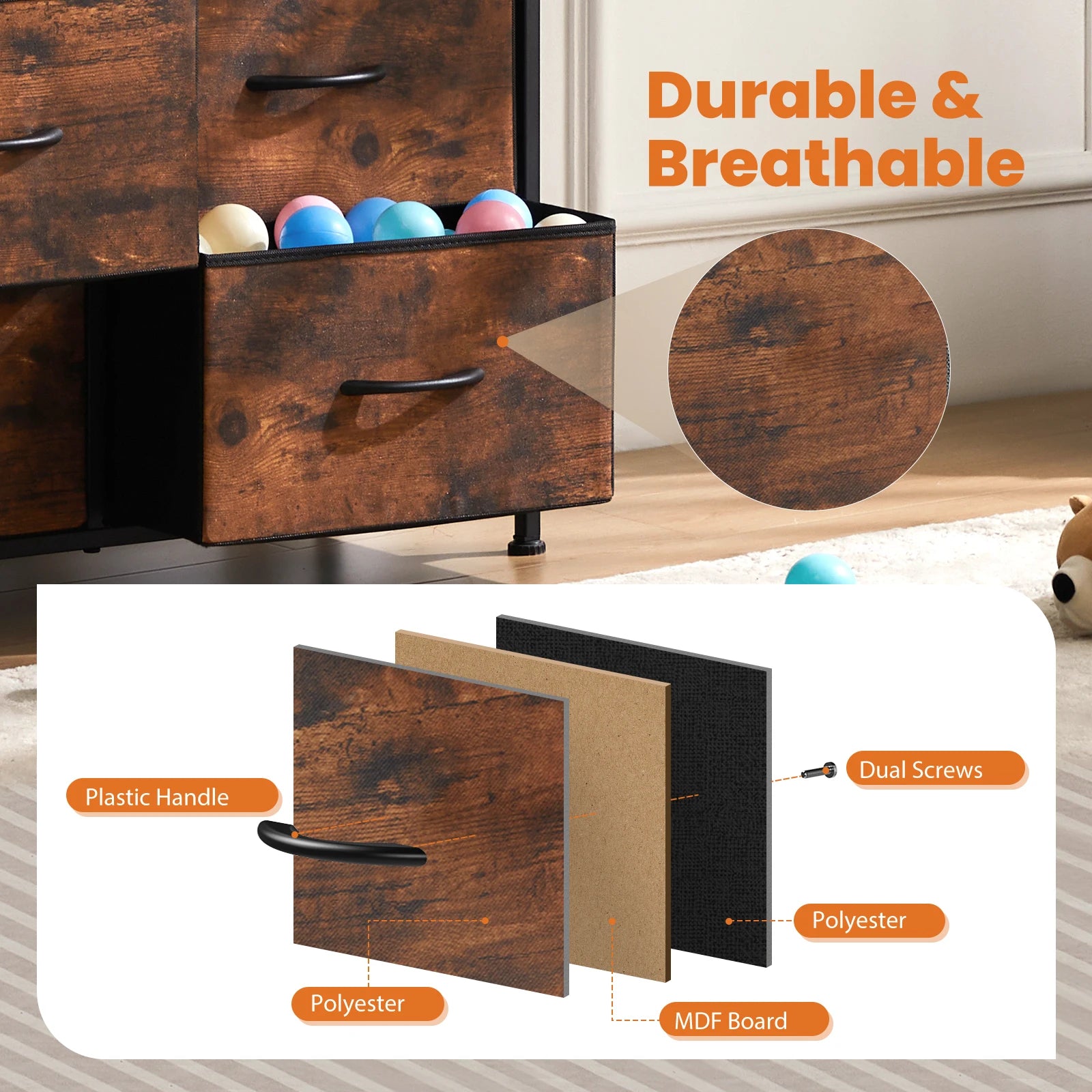 9 Fabric Storage Wardrobe Organizer for Home