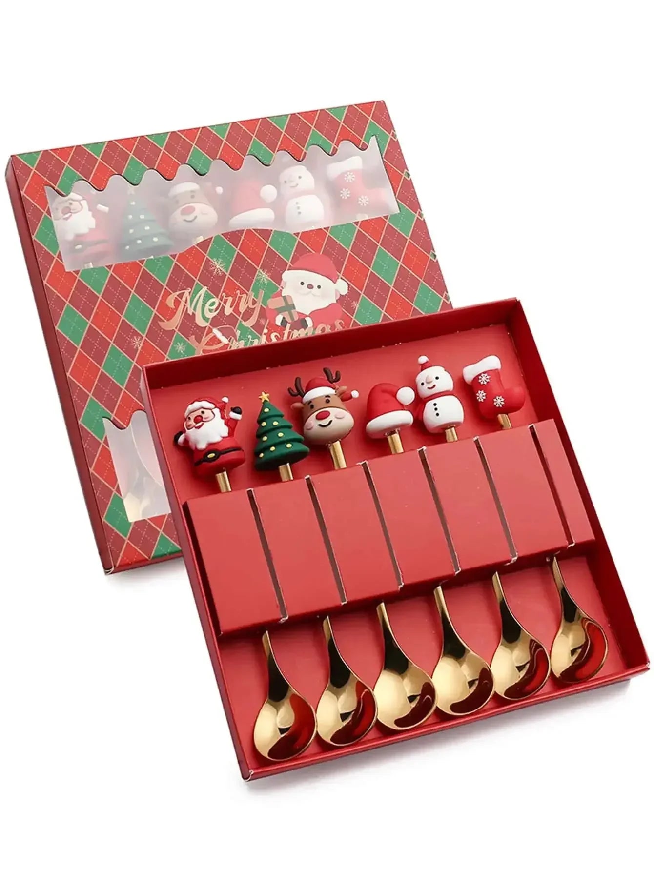 Christmas Stainless Steel Spoon & Fork Set