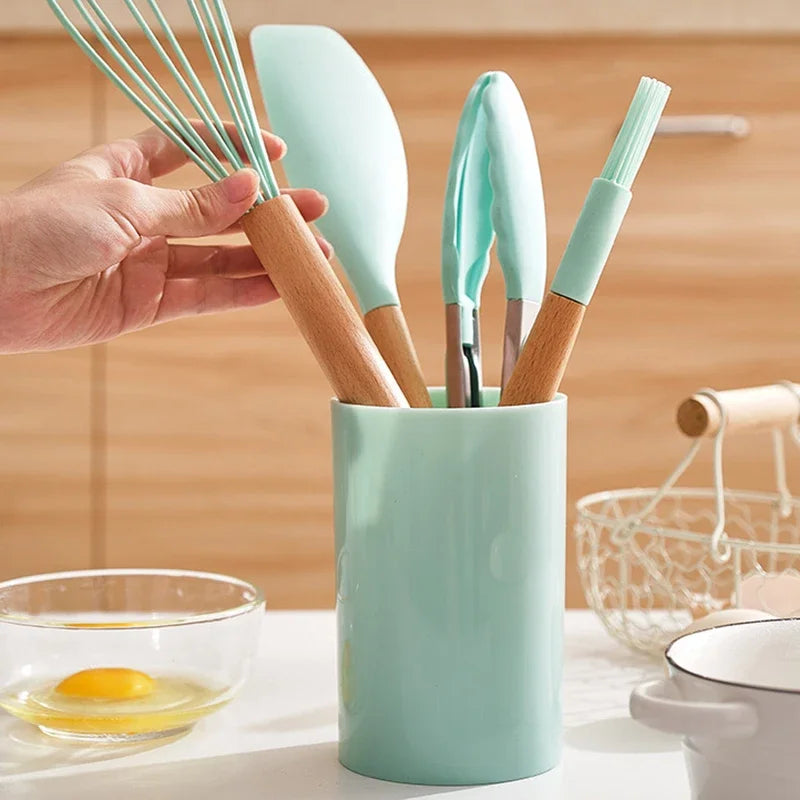 12PCS Silicone Kitchenware Non-Stick Utensils Set