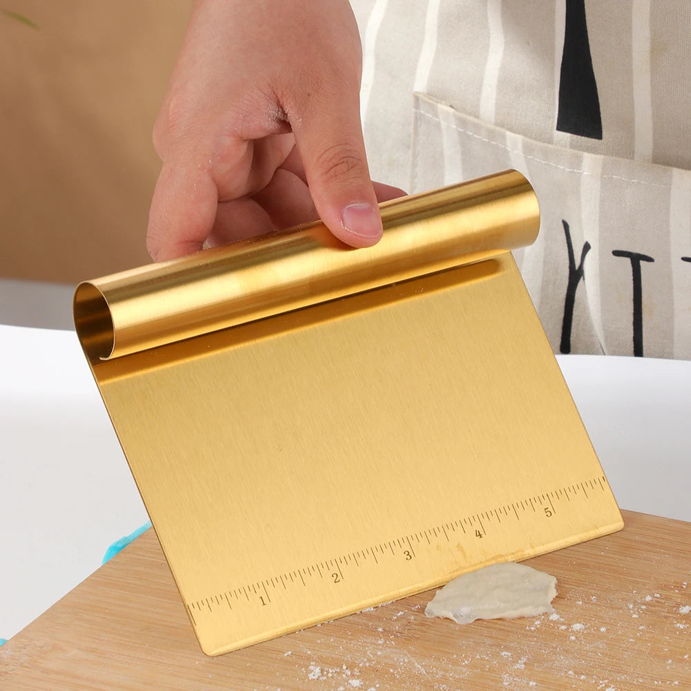 Stainless Steel Bread Scraper and Cake Spatula Set